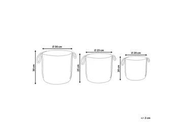 Kurv Wadh sett med 3 - Oppbevaring - Oppbevaring til småting - Kurv