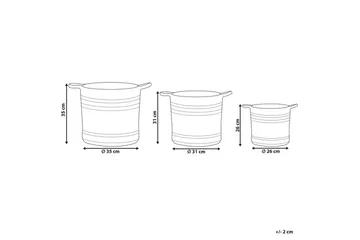 Kurv Zhob sett av 3 - Oppbevaring - Oppbevaring til småting - Kurv