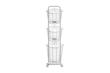 Ayapal Metallstativ 37 cm 3 Kurver - Hvit - Oppbevaring - Oppbevaring til småting - Kurv - Trådkurv