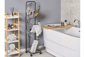 Ayapal Metallstativ 37 cm 3 Kurver - Svart - Oppbevaring - Oppbevaring til småting - Kurv - Trådkurv