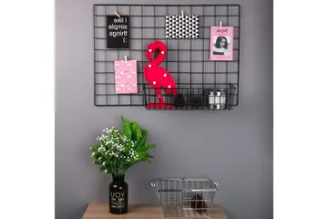 Decorative Metal Wall Accessory 16x38 - Oppbevaring - Oppbevaring til småting - Kurv - Trådkurv
