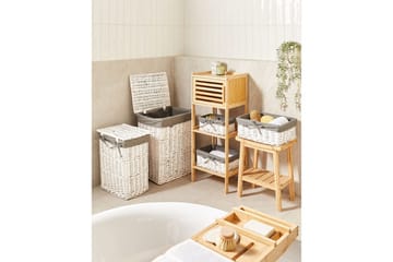 Vaskekurver Ella Grå/hvit - Grå/hvit - Oppbevaring - Kles oppbevaring - Skittentøyskurv