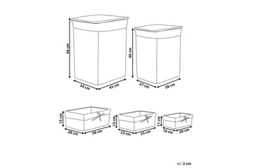 Vaskekurver Ella Hvit - Hvit - Oppbevaring - Kles oppbevaring - Skittentøyskurv