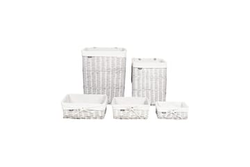 Vaskekurver Ella Hvit - Hvit - Oppbevaring - Kles oppbevaring - Skittentøyskurv