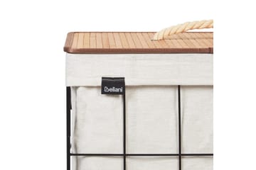 Vaskekurver Mirissa Svart/hvit/lyst tre - Svart/hvit/lyst tre - Oppbevaring - Kles oppbevaring - Skittentøyskurv