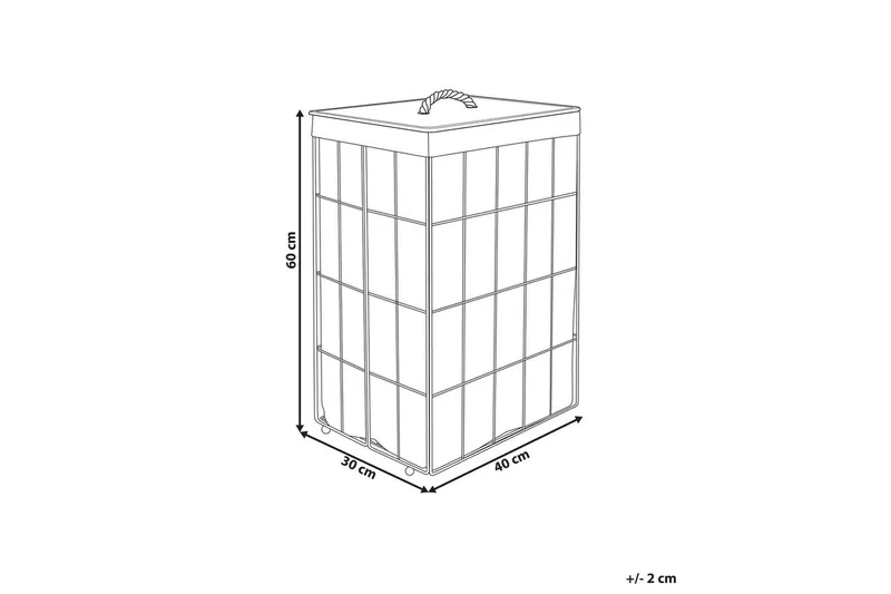 Vaskekurver Mirissa Svart/hvit/lyst tre - Svart/hvit/lyst tre - Oppbevaring - Kles oppbevaring - Skittentøyskurv