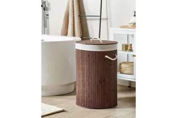 Vaskekurver Sannar Brun/Hvit - Brun/Hvit - Oppbevaring - Kles oppbevaring - Skittentøyskurv