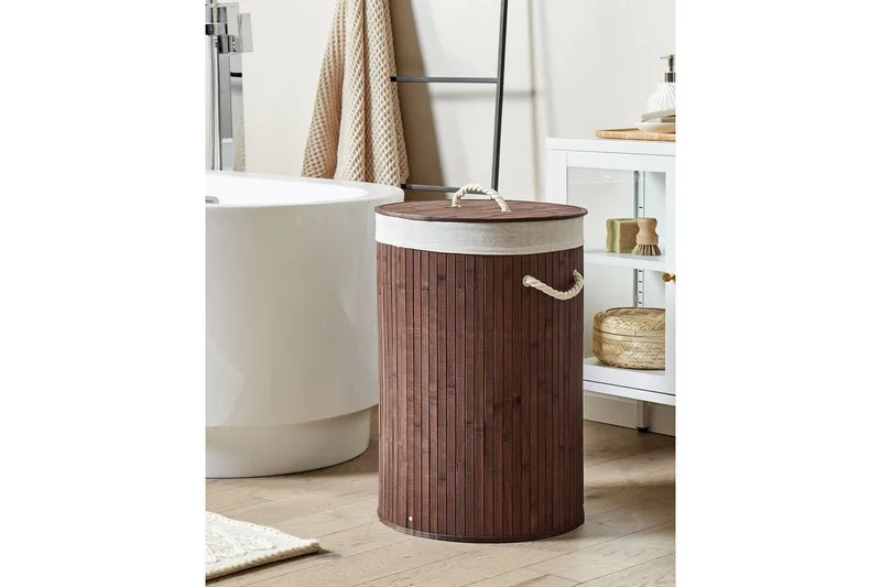 Vaskekurver Sannar Brun/Hvit - Brun/Hvit - Oppbevaring - Kles oppbevaring - Skittentøyskurv