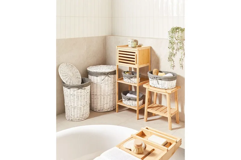 Vaskekurver Vakari Grå/hvit - Grå/hvit - Oppbevaring - Oppbevaring til småting - Kurv