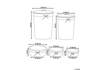Vaskekurver Vakari Grå/hvit - Grå/hvit - Oppbevaring - Oppbevaring til småting - Kurv