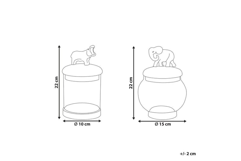 Lite baderomsskap Laki sett med 2 - Oppbevaring - Oppbevaring til småting - Oppbevaringskasse