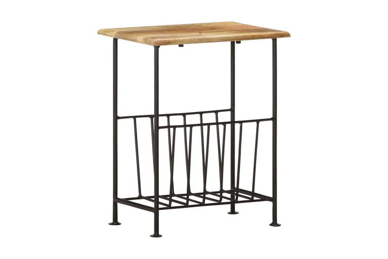 Magasinstativ 40x30x50 cm heltre mango & stål - Oppbevaring til småting - Avisstativ