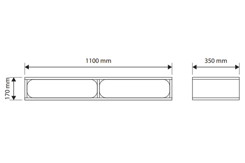 Marinport Veggskap 110 cm - Beige - Oppbevaring - Oppbevaring til småting - Vegghengt oppbevaring