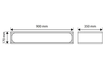 Marinport Veggskap 90 cm - Beige - Oppbevaring - Oppbevaring til småting - Vegghengt oppbevaring