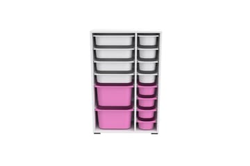 Masashige Oppbevaringsbokser 69,5 cm - Hvit/Rosa - Oppbevaring - Oppbevaring til småting - Oppbevaringskasse
