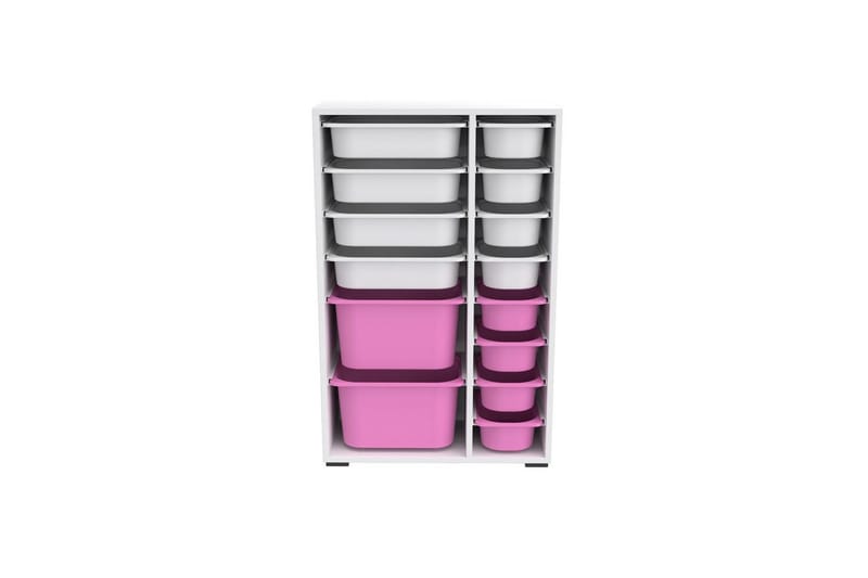 Masashige Oppbevaringsbokser 69,5 cm - Hvit/Rosa - Oppbevaring - Oppbevaring til småting - Oppbevaringskasse