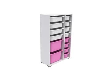 Masashige Oppbevaringsbokser 69,5 cm - Hvit/Rosa - Oppbevaring - Oppbevaring til småting - Oppbevaringskasse