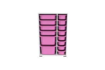 Masashige Oppbevaringsbokser 69,5 cm - Hvit/Rosa - Oppbevaring - Oppbevaring til småting - Oppbevaringskasse