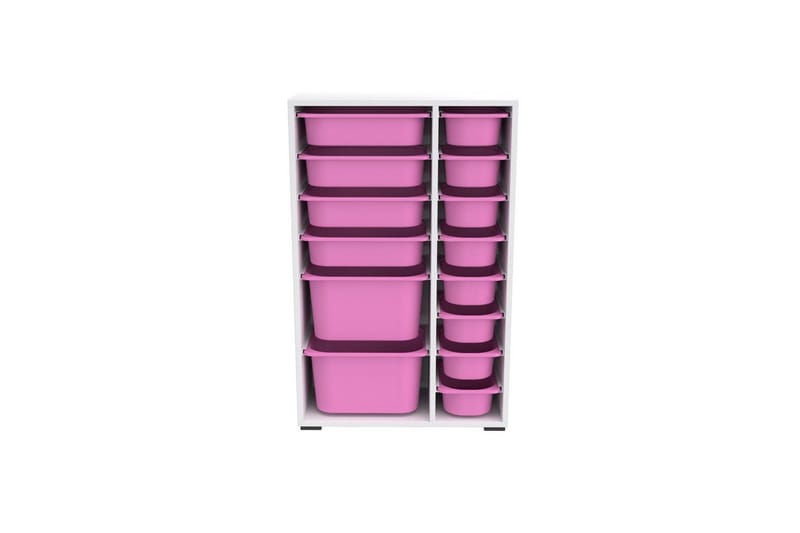 Masashige Oppbevaringsbokser 69,5 cm - Hvit/Rosa - Oppbevaring - Oppbevaring til småting - Oppbevaringskasse
