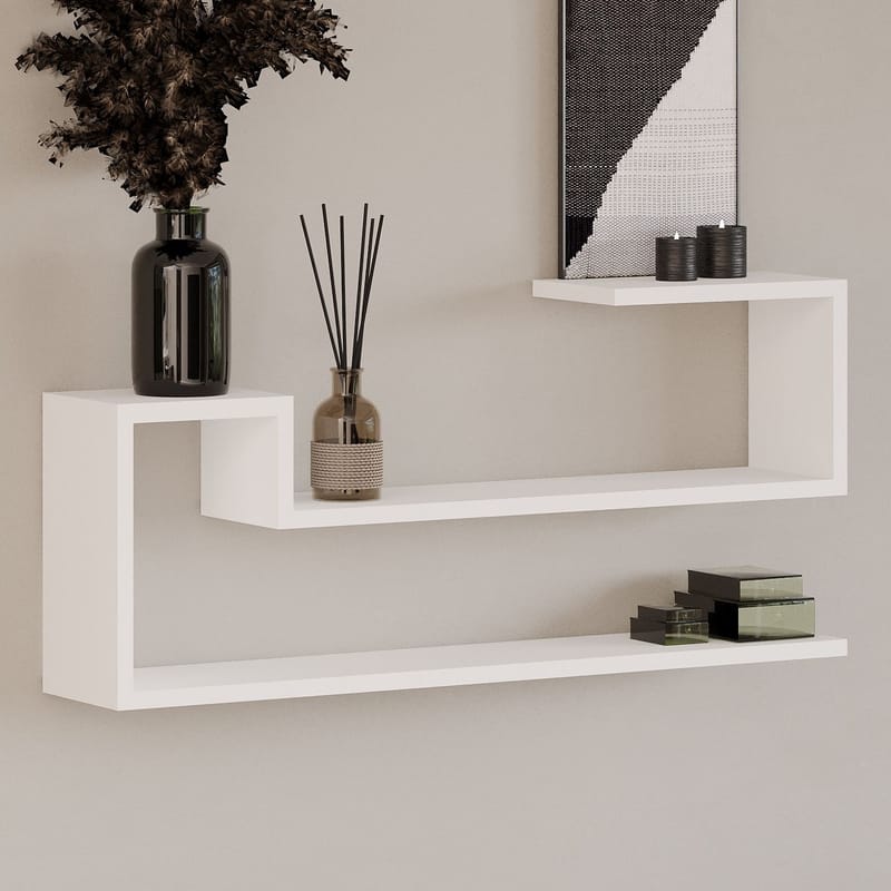 Melto Vegghylle 90x41,2x17 cm - Hvit - Oppbevaring - Oppbevaring til småting - Vegghengt oppbevaring