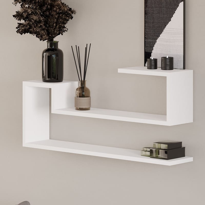 Melto Vegghylle 90x41,2x17 cm - Hvit - Oppbevaring - Oppbevaring til småting - Vegghengt oppbevaring
