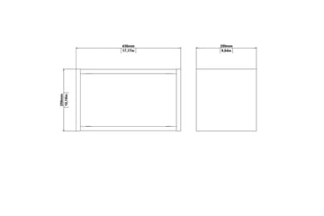 Mirros hylle 43,6x25 cm - Valnøtt - Oppbevaring - Oppbevaring til småting - Vegghengt oppbevaring