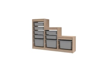 Mobin Oppbevaringsbokser 132 cm - Grafittgrå - Oppbevaring - Oppbevaring til småting - Oppbevaringskasse
