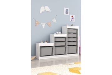 Mobin Oppbevaringsbokser 132 cm - Grafittgrå/Hvit - Oppbevaring - Oppbevaring til småting - Oppbevaringskasse