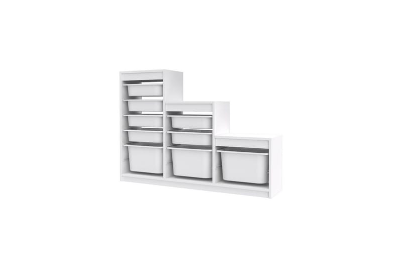 Mobin Oppbevaringsbokser 132 cm - Hvit - Oppbevaring - Oppbevaring til småting - Oppbevaringskasse