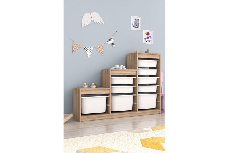 Mobin Oppbevaringsbokser 132 cm - Hvit - Oppbevaring - Oppbevaring til småting - Oppbevaringskasse