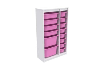 Montana Oppbevaringsbokser 69 cm - Hvit/Rosa - Oppbevaring - Oppbevaring til småting - Oppbevaringskasse