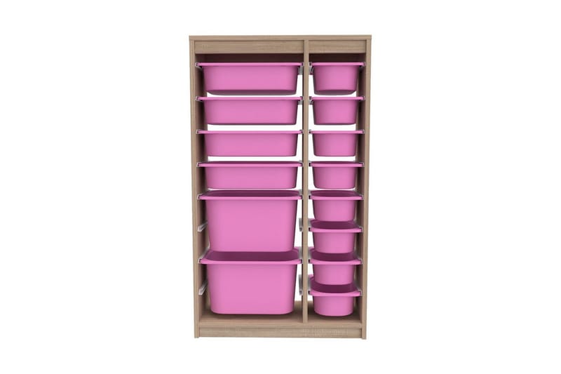 Montana Oppbevaringsbokser 69 cm - Natur/Rosa - Oppbevaring - Oppbevaring til småting - Oppbevaringskasse