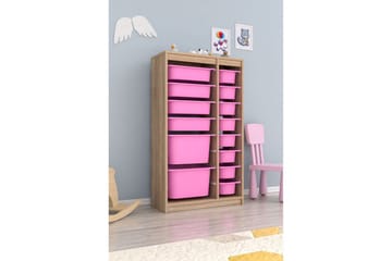 Montana Oppbevaringsbokser 69 cm - Natur/Rosa - Oppbevaring - Oppbevaring til småting - Oppbevaringskasse