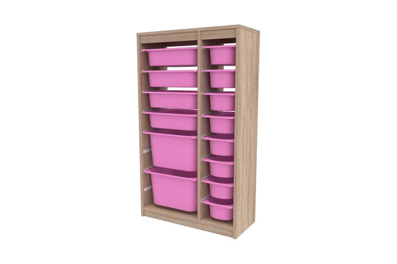 Montana Oppbevaringsbokser 69 cm - Natur/Rosa - Oppbevaring - Oppbevaring til småting - Oppbevaringskasse