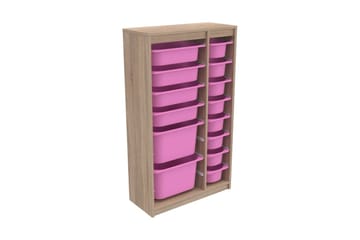 Montana Oppbevaringsbokser 69 cm - Natur/Rosa - Oppbevaring - Oppbevaring til småting - Oppbevaringskasse