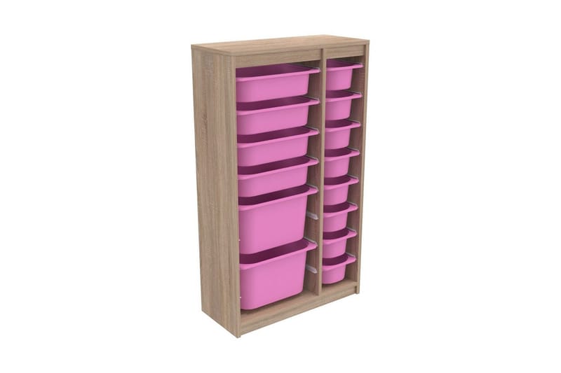 Montana Oppbevaringsbokser 69 cm - Natur/Rosa - Oppbevaring - Oppbevaring til småting - Oppbevaringskasse