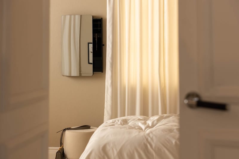 Veggskap Moreno 37,4 cm med Speil - Hvit - Oppbevaring - Oppbevaring til småting - Oppbevaring smykker - Smykkestativ & smykkeskrin