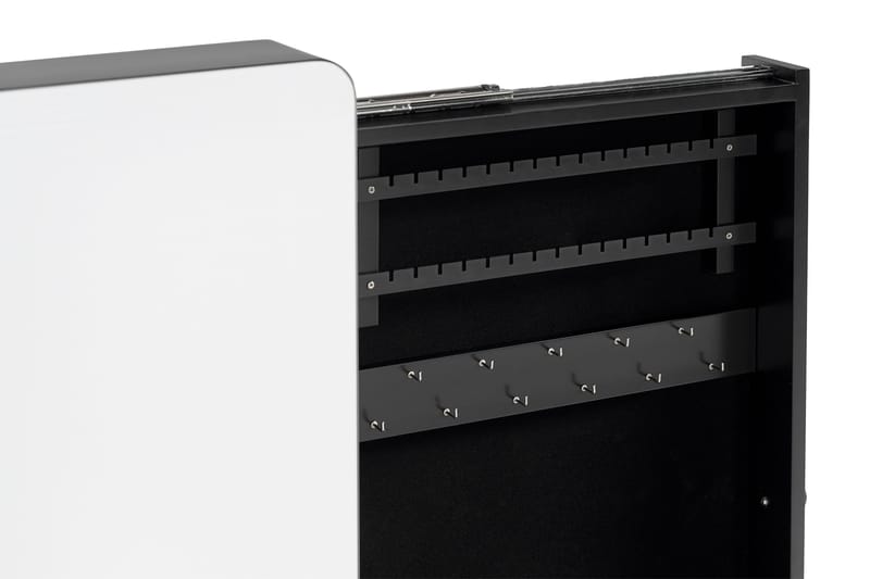 Veggskap Moreno 37,4 cm med Speil - Hvit - Oppbevaring - Oppbevaring til småting - Oppbevaring smykker - Smykkestativ & smykkeskrin