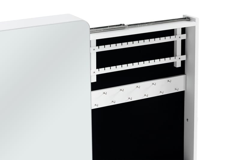 Veggskap Moreno med Speil - Hvit - Oppbevaring - Oppbevaring til småting - Oppbevaring smykker - Smykkestativ & smykkeskrin