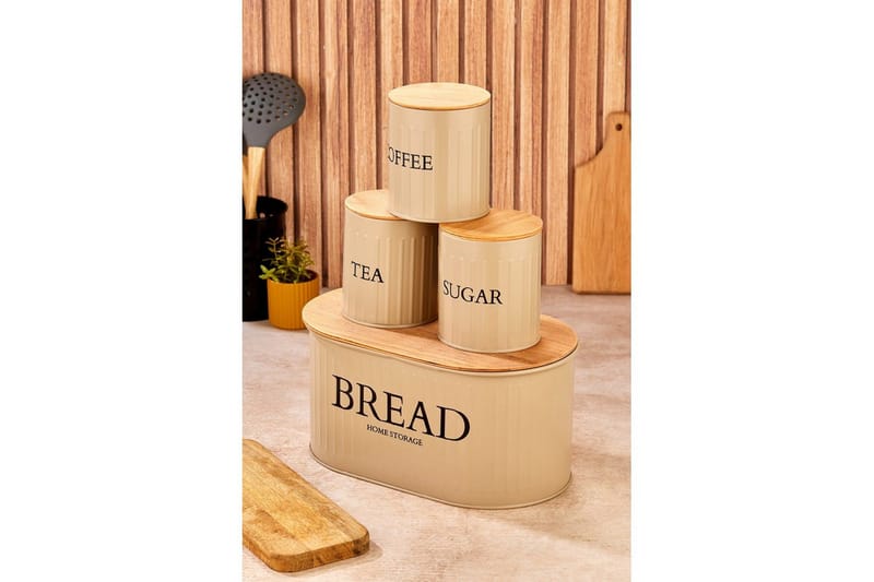 Oppbevaringsboks sett (4 deler) Selinbridge Brun, Brun