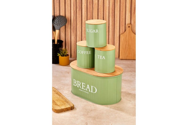 Oppbevaringsboks sett (4 deler) Selinbridge Grønn - Grønn - Oppbevaring - Oppbevaring til småting