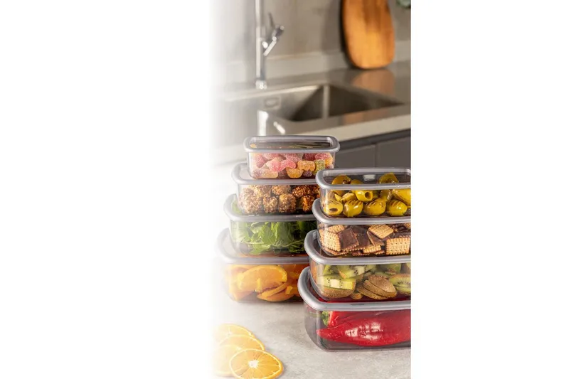 Oppbevaringsboks sett (8 deler) Rasalas8 Antrasitt - Mørkegrå - Oppbevaring - Oppbevaring til småting - Oppbevaringskasse