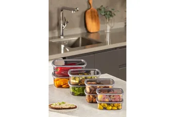 Oppbevaringsboks sett (8 deler) Rasalas8 Antrasitt - Mørkegrå - Oppbevaring - Oppbevaring til småting - Oppbevaringskasse