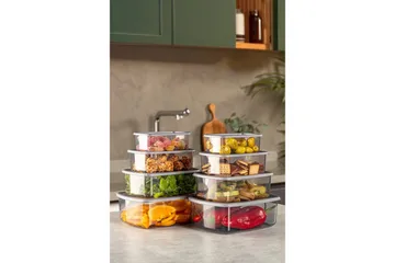 Oppbevaringsboks sett (8 deler) Rasalas8 Antrasitt - Mørkegrå - Oppbevaring - Oppbevaring til småting - Oppbevaringskasse