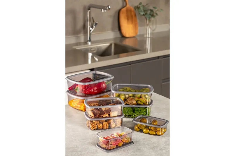 Oppbevaringsboks sett (8 deler) Rasalas8 Antrasitt - Mørkegrå - Oppbevaring - Oppbevaring til småting - Oppbevaringskasse