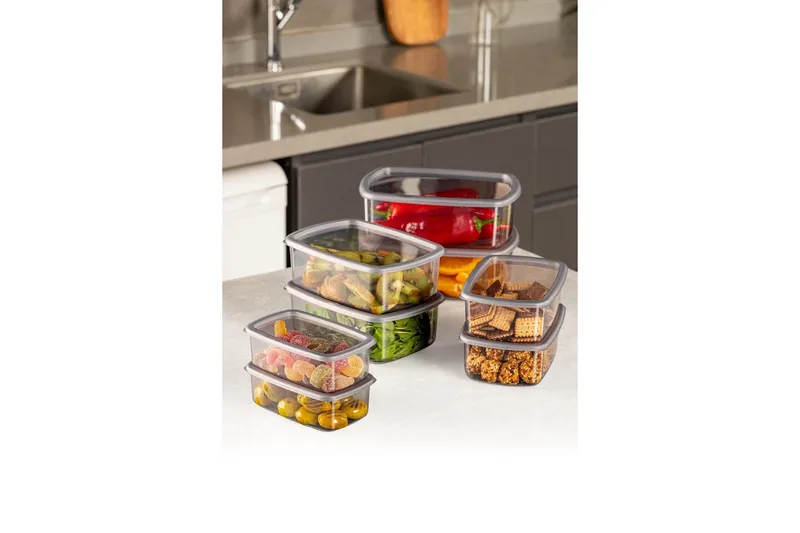 Oppbevaringsboks sett (8 deler) Rasalas8 Antrasitt - Mørkegrå - Oppbevaring - Oppbevaring til småting - Oppbevaringskasse