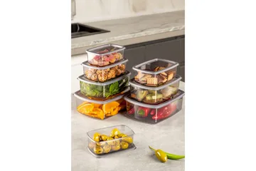 Oppbevaringsboks sett (8 deler) Rasalas8 Antrasitt - Mørkegrå - Oppbevaring - Oppbevaring til småting - Oppbevaringskasse