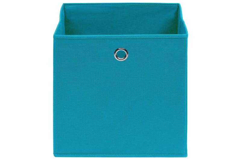 Oppbevaringsbokser 10 stk babyblå 32x32x32 cm stoff - Oppbevaringskasse