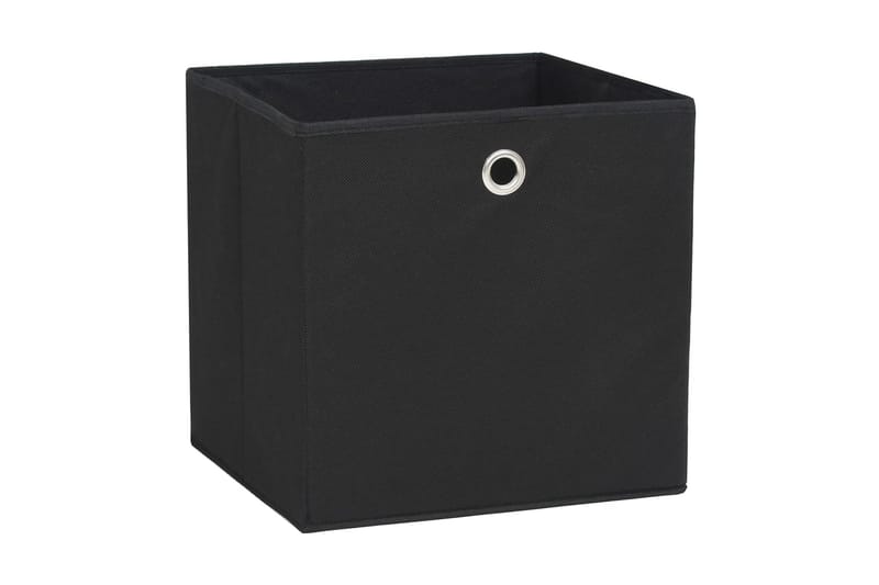 Oppbevaringsbokser 10 stk ikke-vevet stoff 28x28x28 cm svart - Svart - Oppbevaringskasse