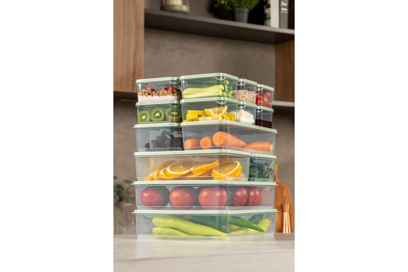 Oppbevaringsbokssett (18 deler) Soyam 18 Mint - Mintgrønn - Oppbevaring - Oppbevaring til småting